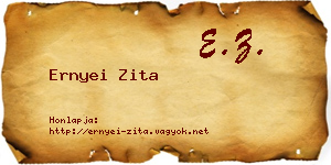Ernyei Zita névjegykártya